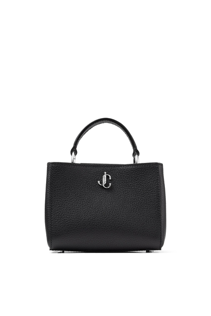 Black City Grainy Calf Leather Mini Handbag Varenne Top Handle Mini